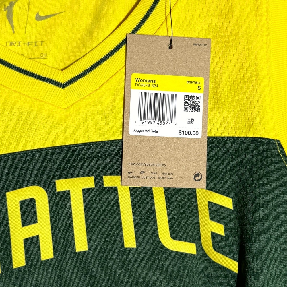 Seattle Storm #24 Jewell Loyd Nike Jersey WNBA Womens‎ Size 40 Small Brand New - Picture 5 of 6